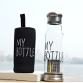 420ML 550ML MY BOTTLE insulated glass water tea bottle infuser with nylon sleeve.